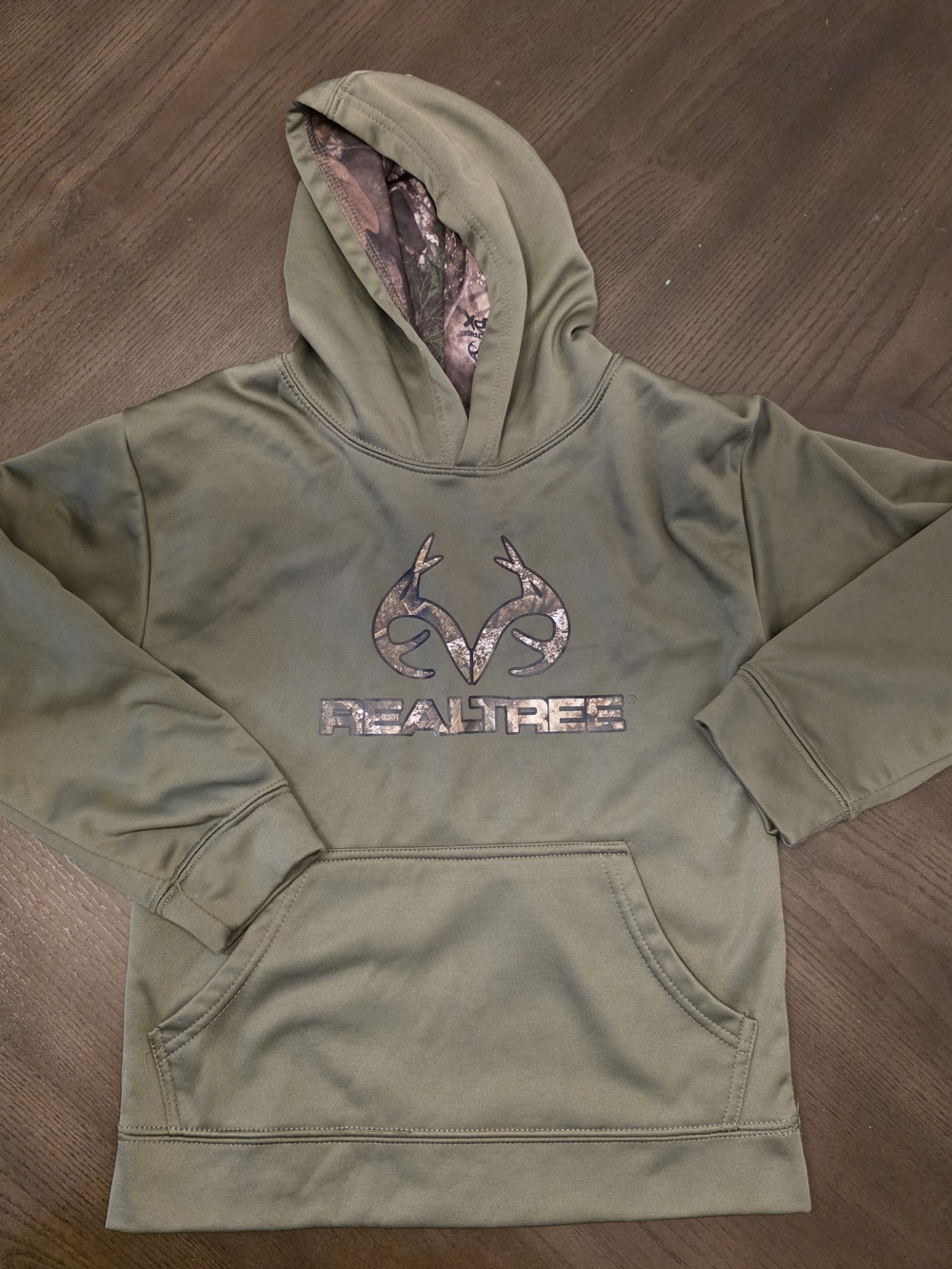 Realtree Olive Green Men's Hooded Sweatshirt